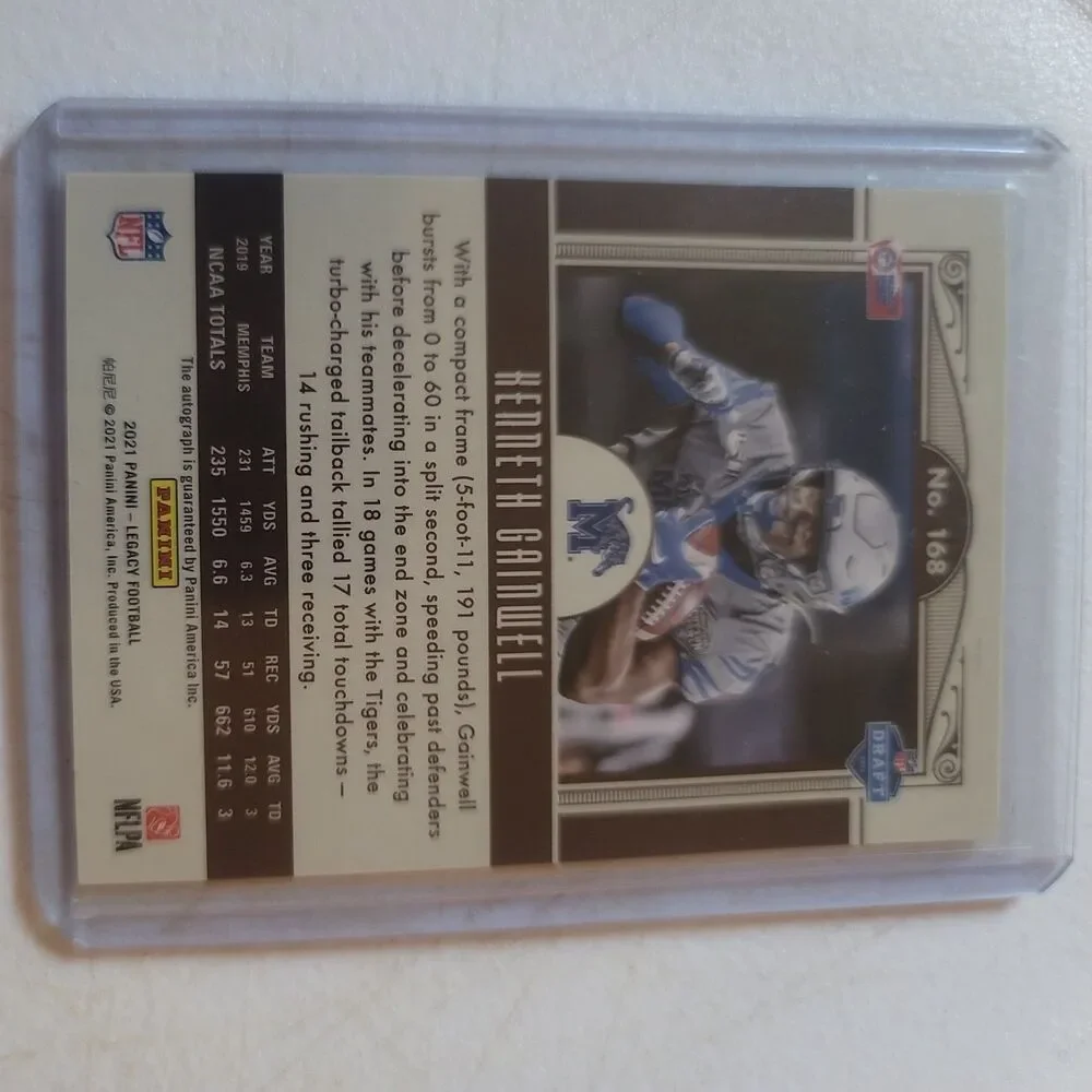 2021 Panini Legacy - Rookies Kenneth Gainwell #168 Premium Penmanship Silver